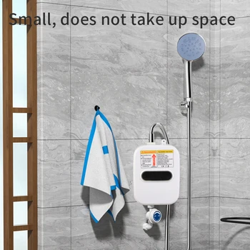 110V/220V Small Instant Electric Water Heater LCD Temperature Display IPX4 Quick Heating Shower Water Heating Device Set 1