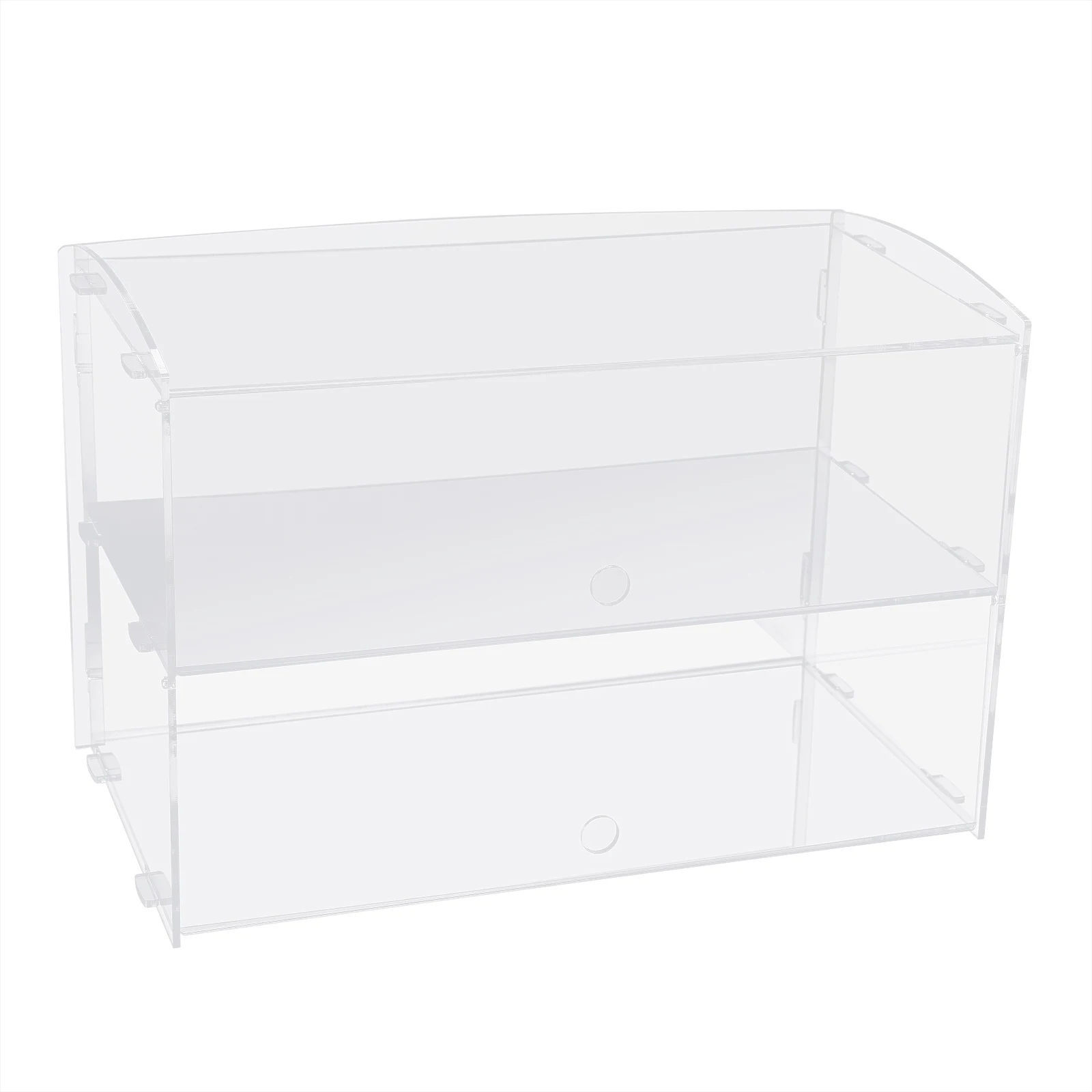 Dust-Proof Acrylic Cake Display Transparent Pastry/Cup Cake/Doughnu 2-Layer Storage Rack Bread Display Holder