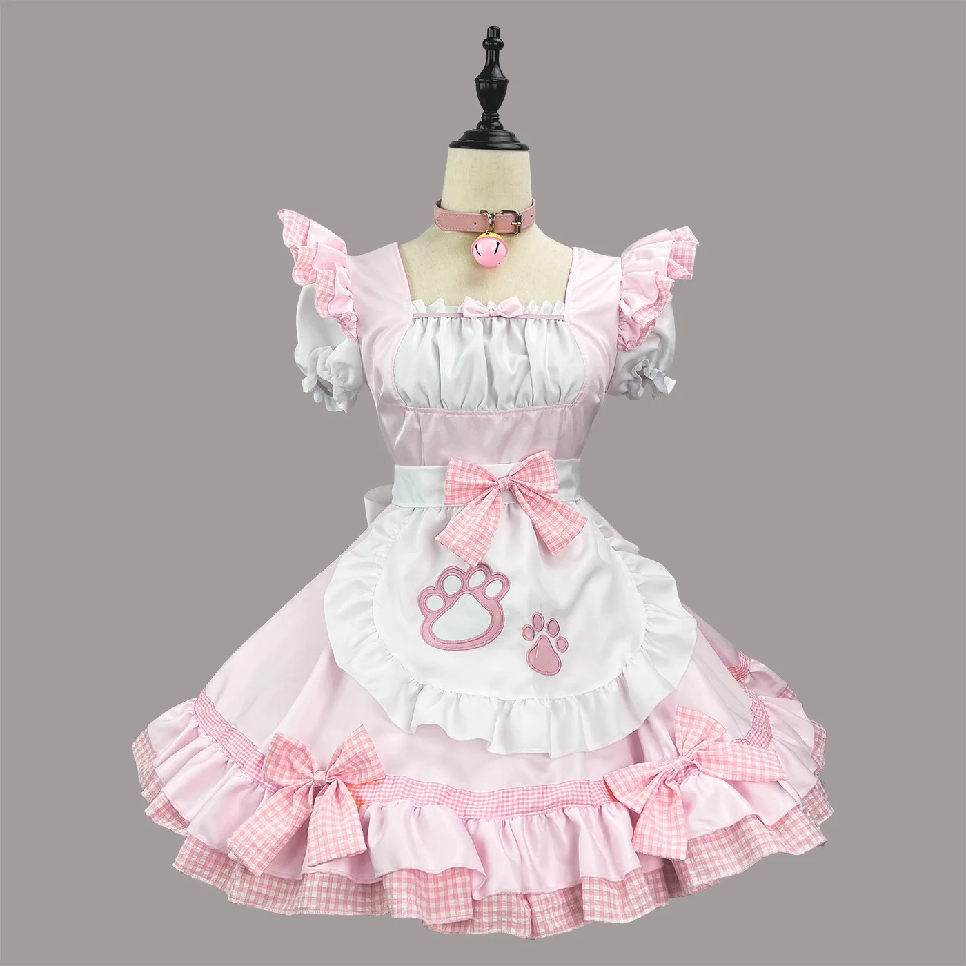 Disfraces de mucama clásicos para cosplay, lolita, gato, chica, delantal de talla grande, trajes de mucama, anime, blanco y negro, lindo vestido de princesa para fiesta para niña