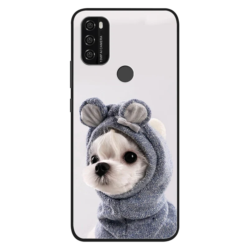 Silicone Cute Cats Painted Soft Black Cover