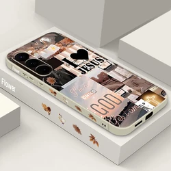 Divine Artistry Jesus Collage Pattern Soft Phone Case - Galaxy S23 Ultra (A868 Beige White)