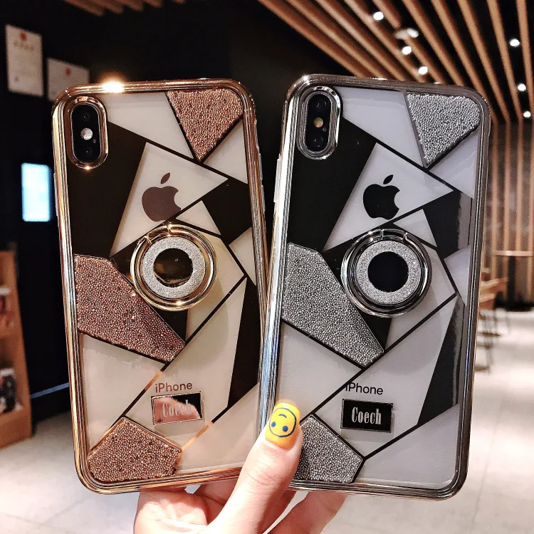 

Роскошный чехол 2 в 1 со стразами для iPhone 7 8 Plus X с одинаковой подставкой со стразами для iPhone XS/ XR XS MAX/11, чехол для телефона Fran-SK