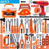 Children's Tool Set with Electric Toy Drill Kids Power Toy Pretend Play Tools Kit for Boys Girls Education Montessori Learning 3