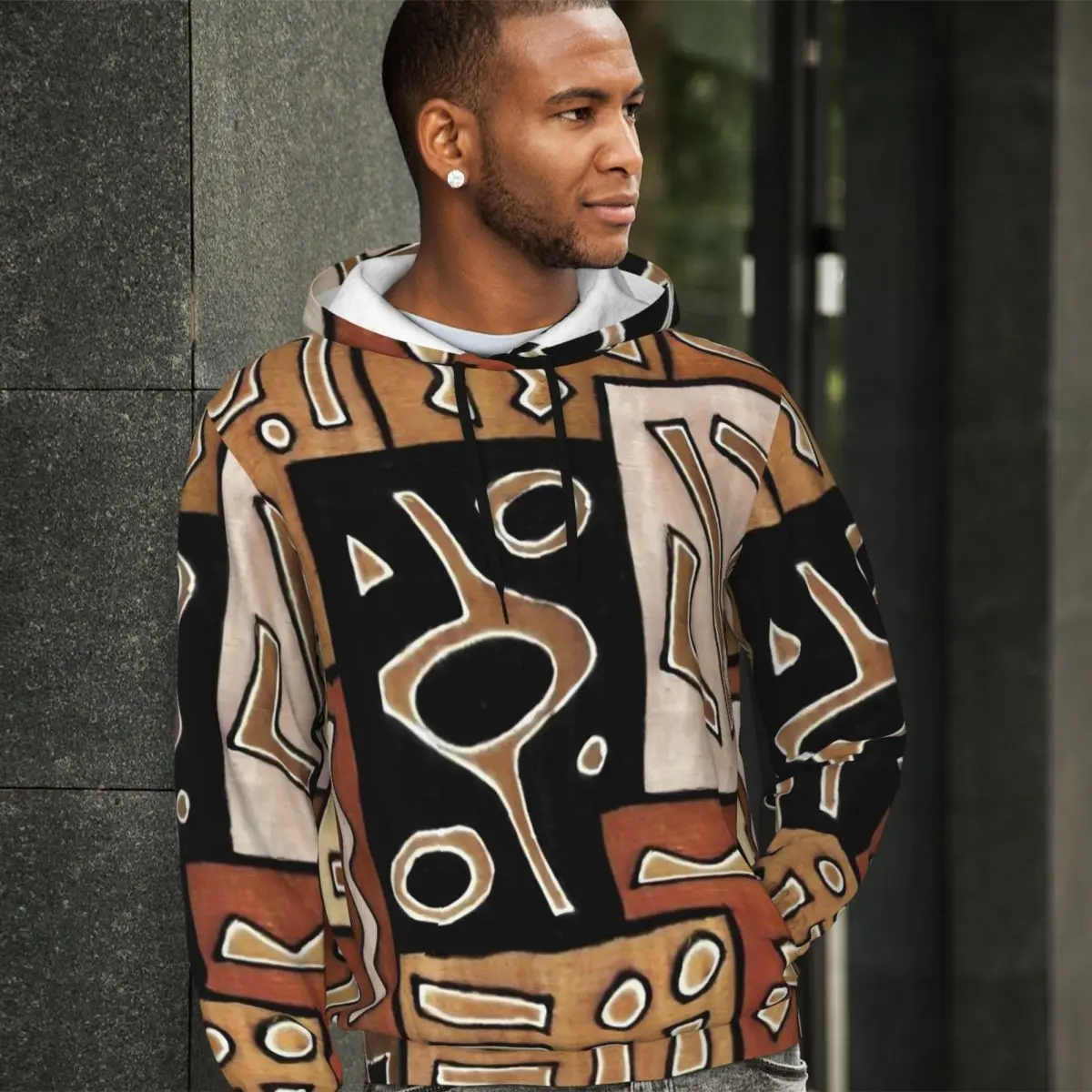 

Tribal Print Casual Hoodies African Ethnic Harajuku Warm Sweatshirts Spring Long Sleeve Outerwear Oversize Pullover Hoodie