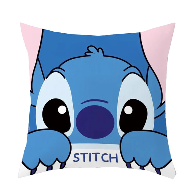 Juste de coussin Disney Stitch, taies d'oreiller Anime Kawaii, jouets en  peluche CAN o & Stitch, décoration de la maison, cadeau d'anniversaire,  45x45cm - AliExpress