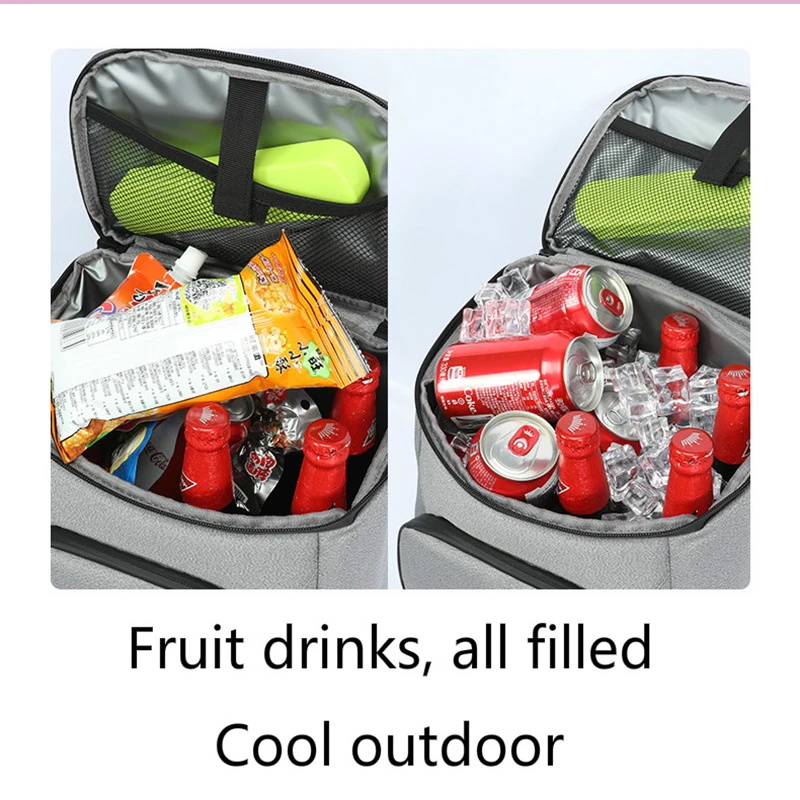 30L Soft Insulated Cooler Bag Men 30 Cans Leakproof Beer Cooler Backpack 600D Oxford Waterproof Outdoor Picnic Thermal Bag