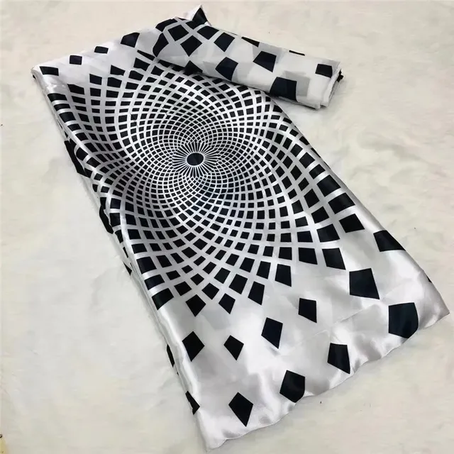 african wax pattern satin silk fabric for dress creative Digital print wax satin silk fabric 4+2 yards/lot  XM101401