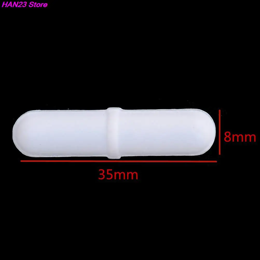 피벗 링이있는 흰색 PTFE 8mm x 30mm 자기 교반 막대 1 개, 마그네틱 교반기 믹서 교반 막대 실험실 용품