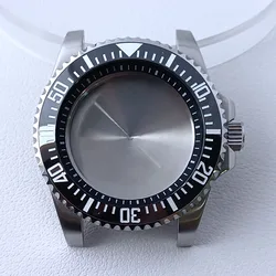 Premium Silvery GMT Men's Watch Case with Inner Ring - 40.5mm - 40.5mm (10 Silvery)