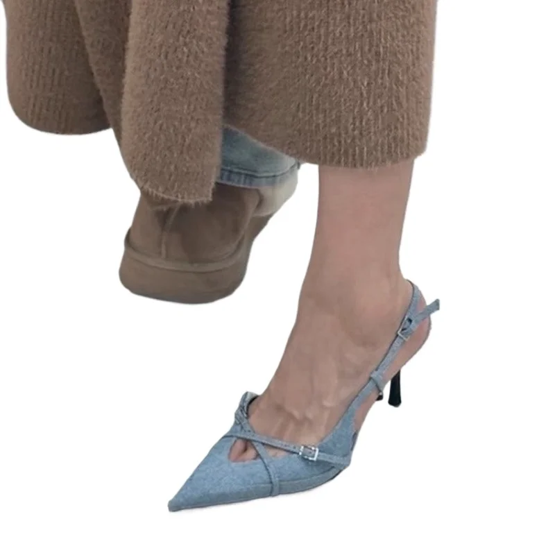 2024 Woman Pumps Shoes HIGH HEELS Summer Party  Stiletto Heels Sexy Single Shoes Flight Woven Mesh Breathable Women's Shoes