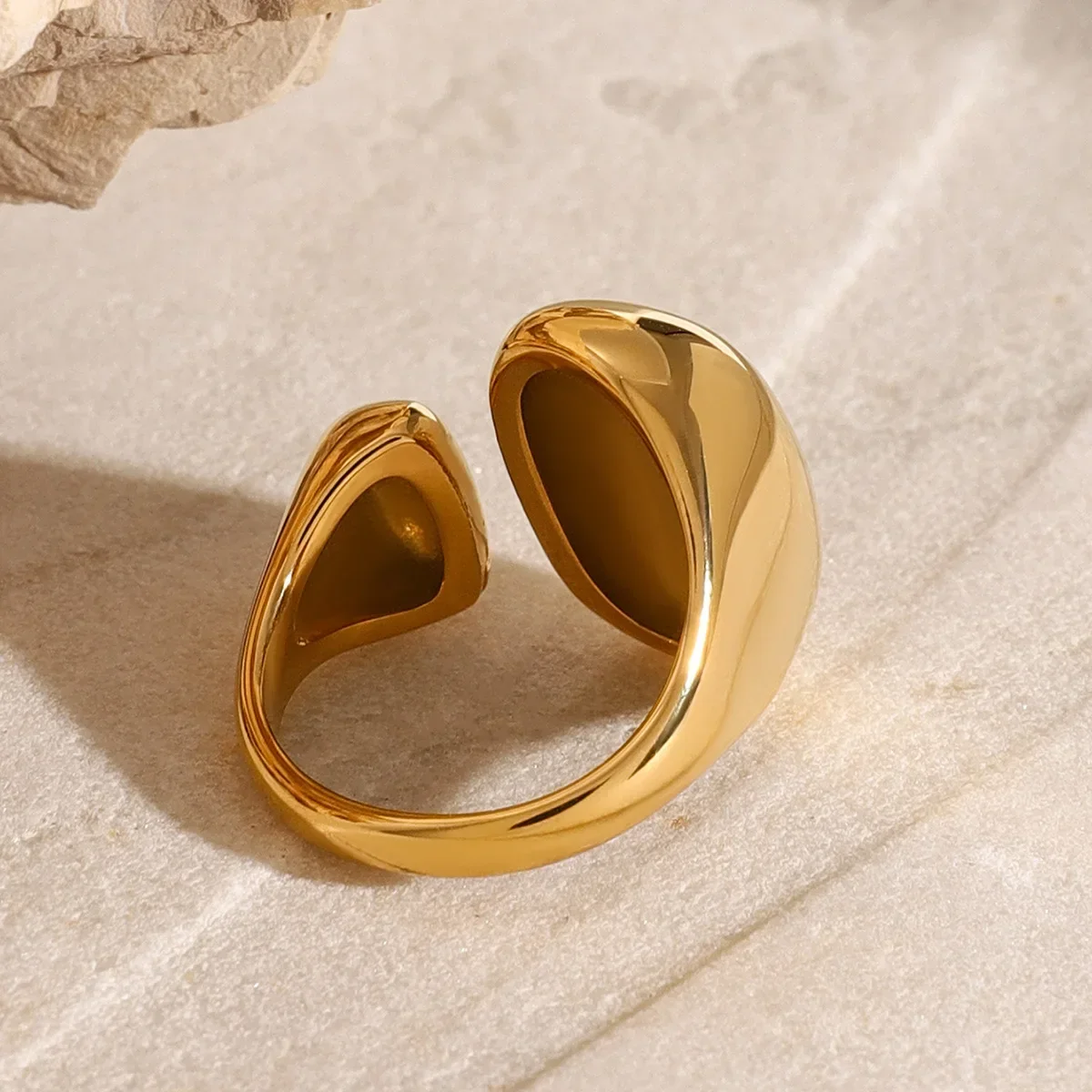 XINYI Minimalist 316L Stainless Steel INS Ring High Quality Waterproof Charm Metal Gold Silver Color Fashion Finger Jewelry 4