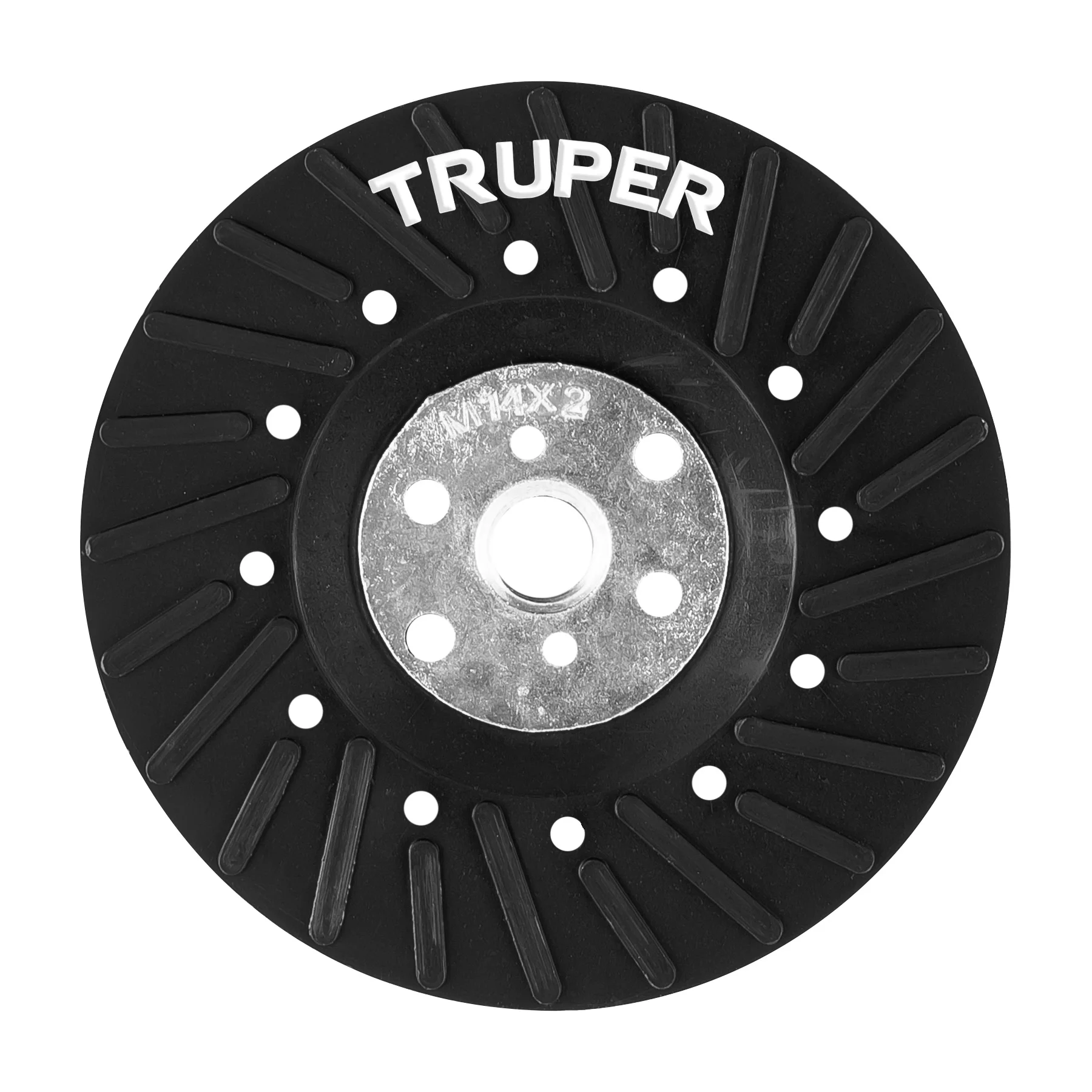 6pzRespaldo para discos de lija 4-1/2', eje M14, TRUPER 17275