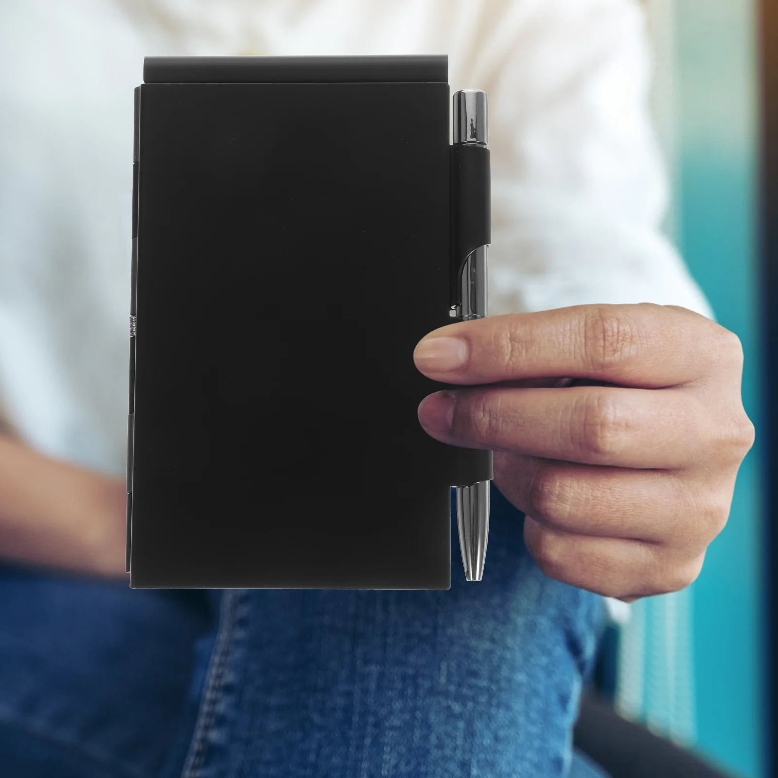 

Metal Small Notebook Mini Notepad Small Pocket Notepad Metal Note Case with Pen Pocket Paper Do List Notebooks Memo Tabs