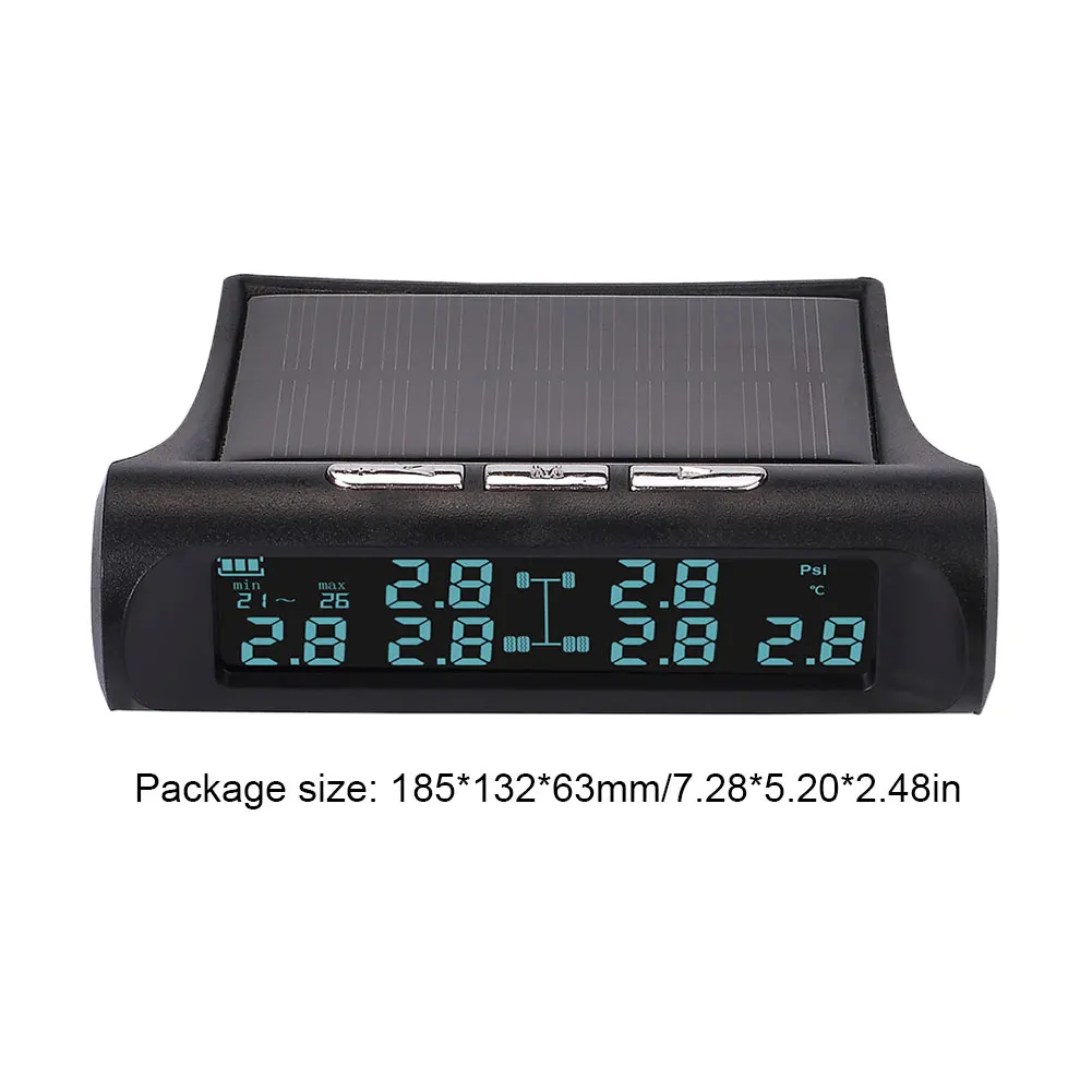 Solar Truck TPMS Tire Pressure Monitor 6 External Sensor LCD Display Car Tire Pressure Monitoring Tyre Temperature Alarm System 20