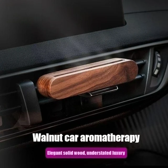 Auto Air Outlet Perfume Freshener Car Aroma Diffuser Vent Clip Wood Essential Oil Aromatherapy Holder with Fiber Diffuser Sticks 1