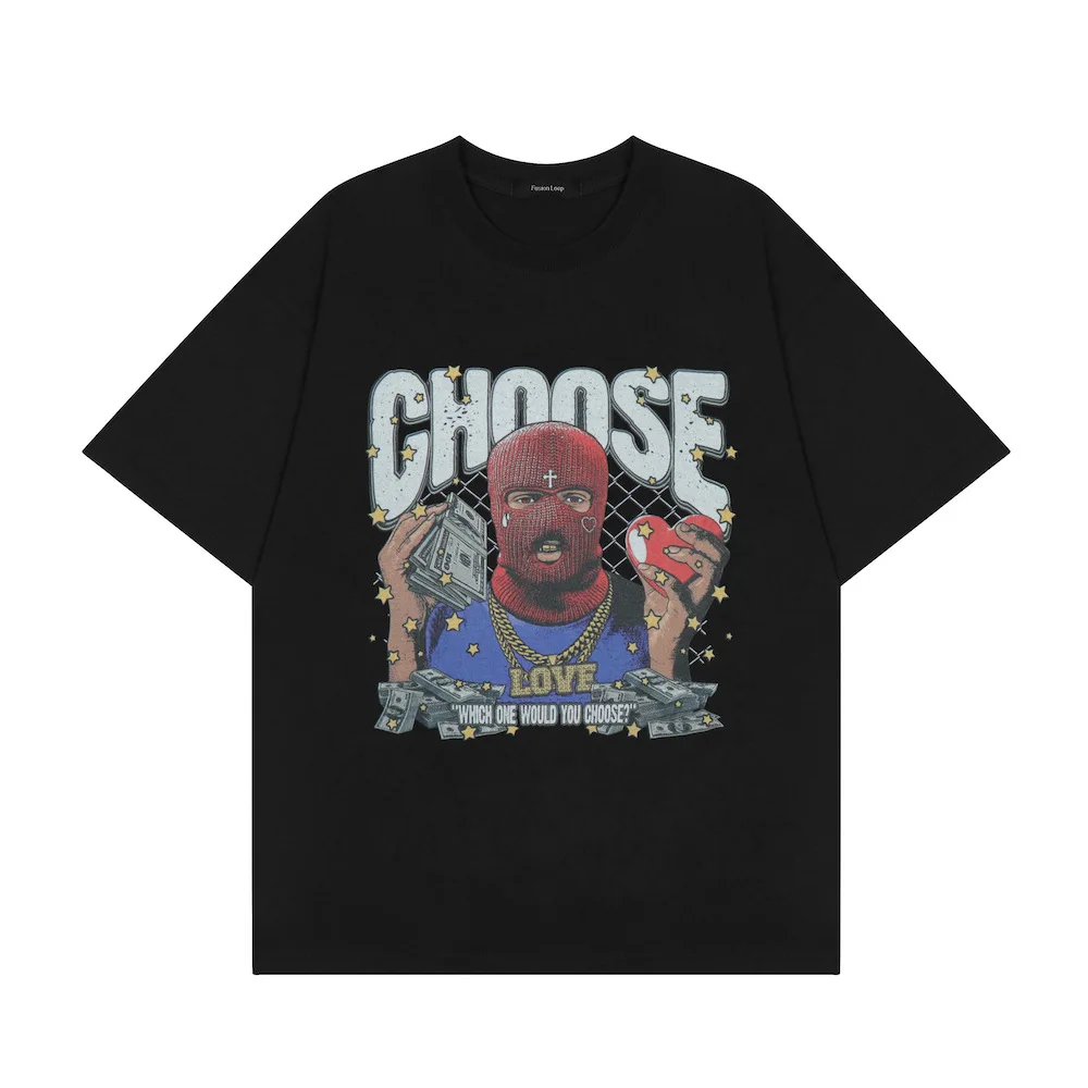 

Футболка Y2k Мужская/женская с коротким рукавом, модная уличная одежда в стиле хип-хоп, топ с винтажным графическим принтом