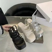 2024 new Beach Fashion Water proof Roman Sandals Women's Chunky Heels Fashion High Heeled Slippers Slope heel Casual Sandalias - Image 2