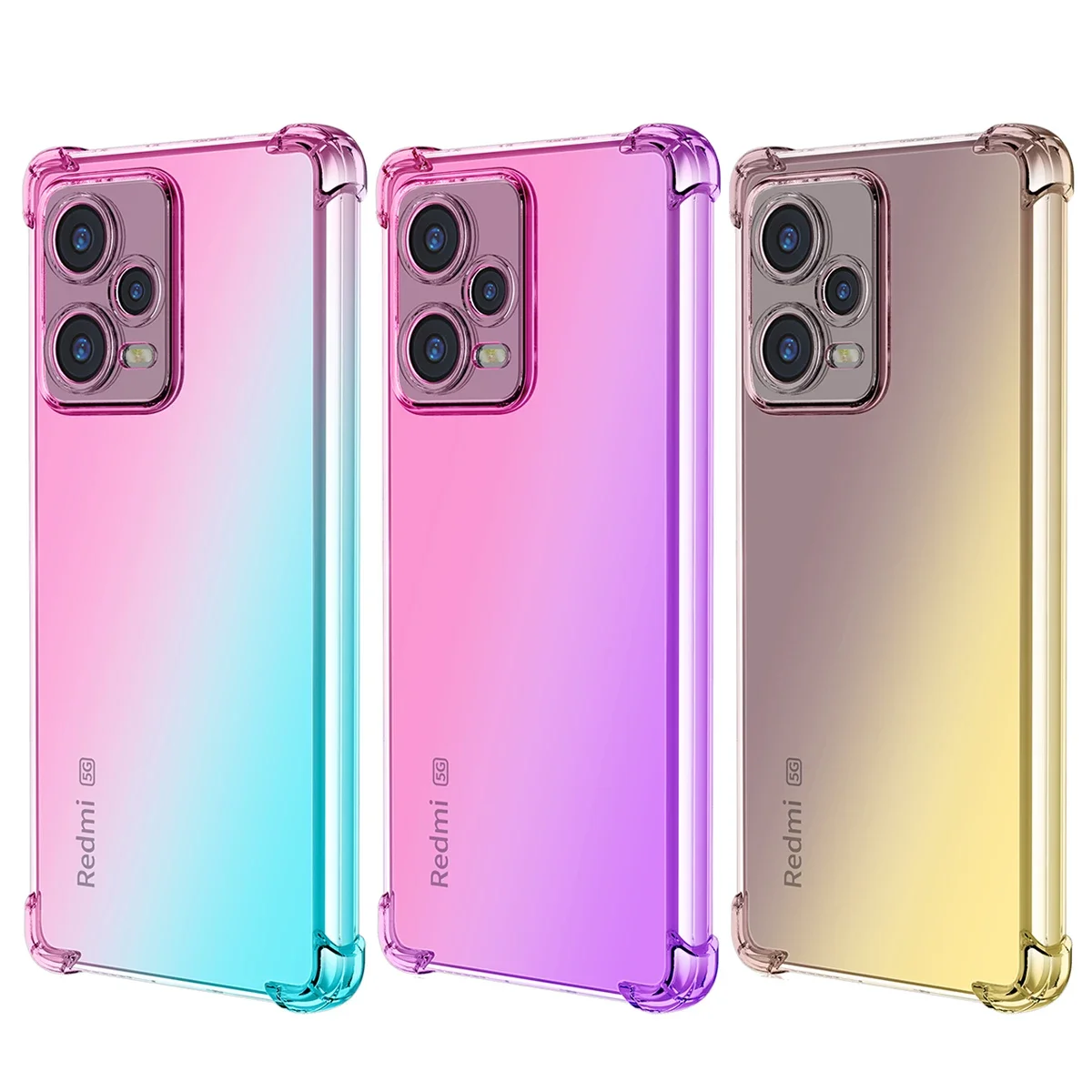

Case for Redmi Note 12 Pro+ Note 11 Pro+ 11SE 11T 11S 11R Cute Gradient Phone Slim Anti Scratch Flexible TPU Protective Cover