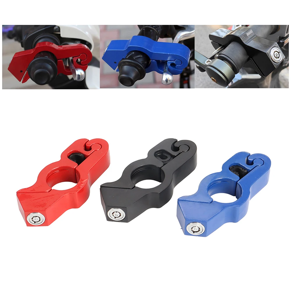 Black/Blue/Red Motorcycle Handlebar Anti-theft Lock Aluminum Alloy For Motorcycle Electric Vehicle Solid Imitating Steal Locks