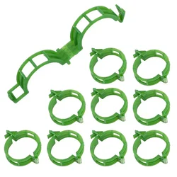 Durable Plastic Plant Support Clips for Garden Vine Protection and Grafting (Green)