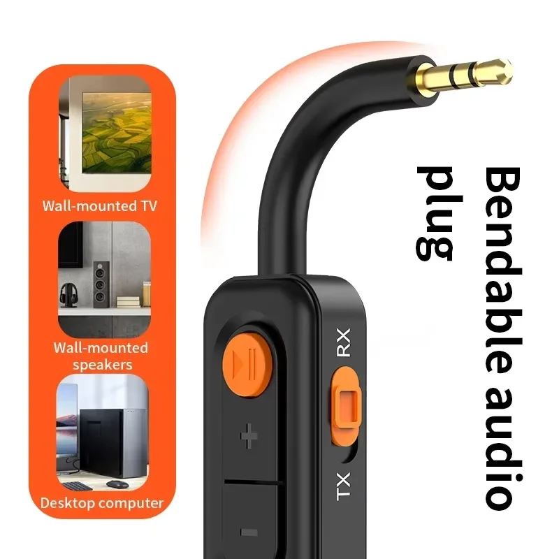 2 In 1 Bluetooth 5.4 Transmitter Receiver Wireless Bluetooth 5.4 3.5mm AUX Audio Adapter Stereo For TV PC Headphone Car Aircraft bluetooth transceiver adapter bluetooth aux adaptor bluetooth audio receiver bluetooth adapter audio adapter