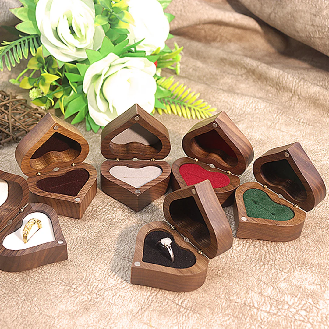 

Рельефное кольцо «любовь», черный орех, искусственное предложение, кольцо, коробка, подарочная шкатулка для ювелирных изделий, Женская упаковка для ювелирных изделий, оптовая продажа