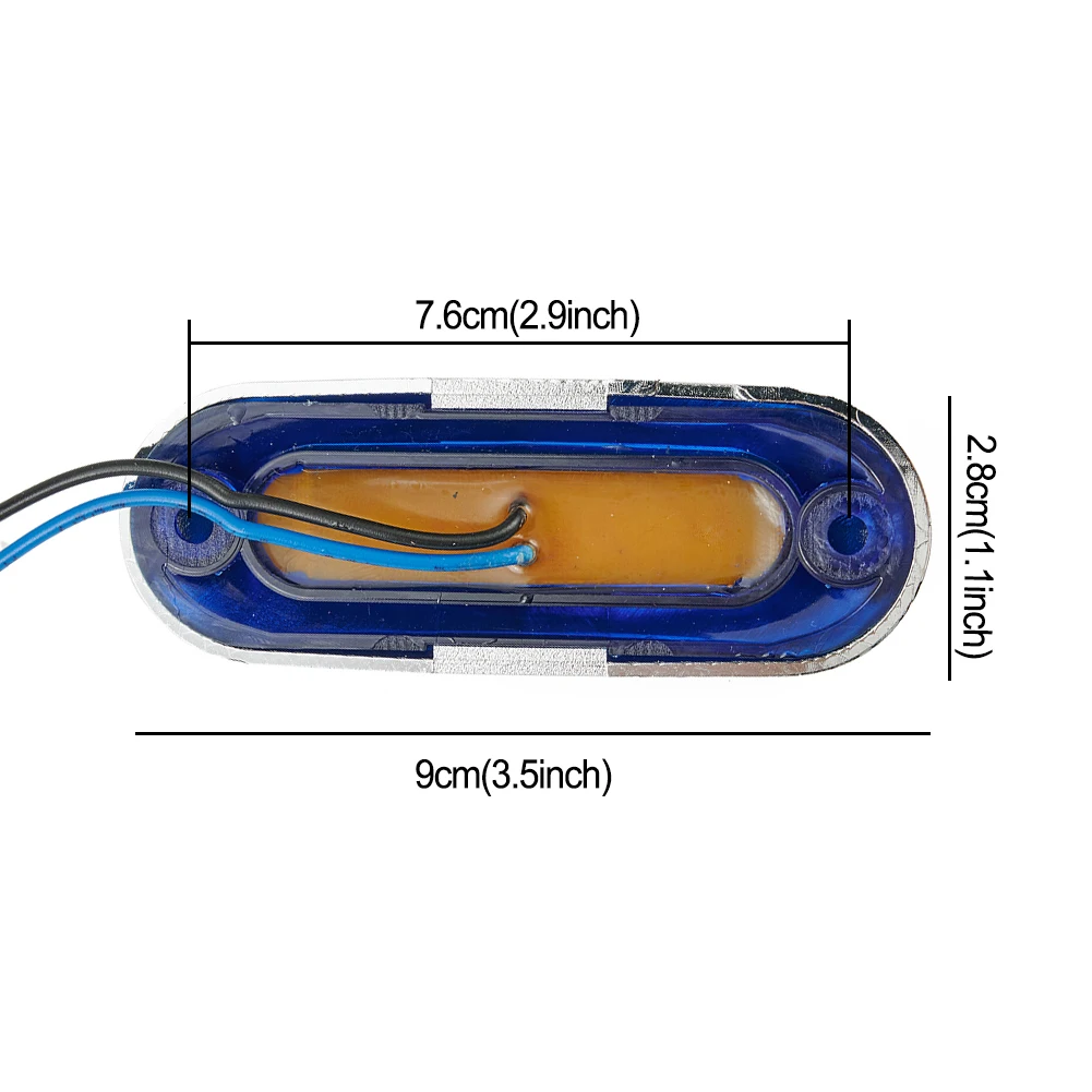 

2 шт. Универсальные синие 4 фонаря габаритный маркер для грузовика прицепа фургона 12-24 в водонепроницаемый сигнал поворота
