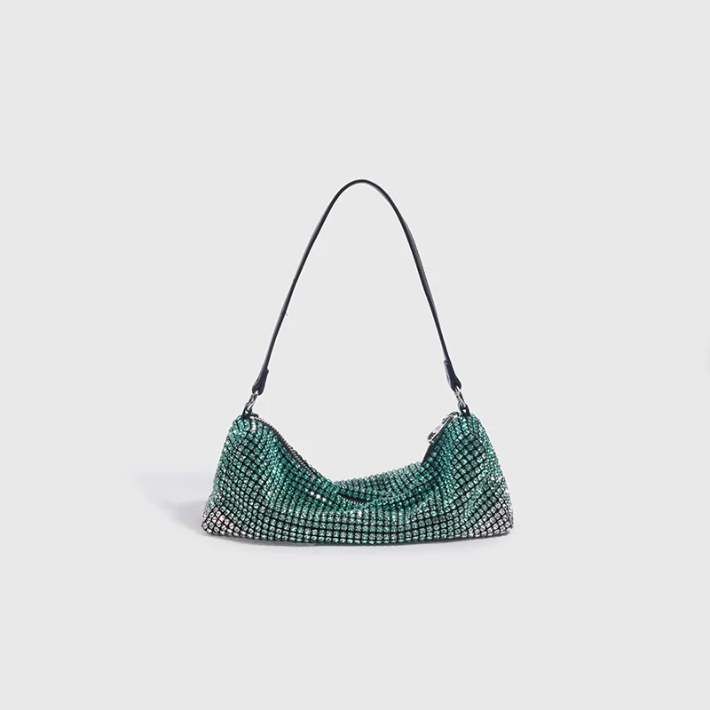 Wedding Party Clutch Purse Knotted Handle Glitter Rhinestones Diamond Evening Bag Women's Handbag Luxury Designer Shoulder Bag