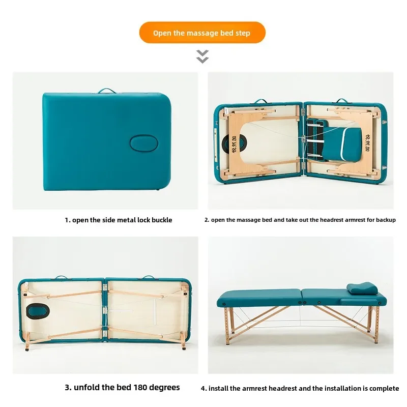 Beauty salon special folding massage bed portable home treatment health 5
