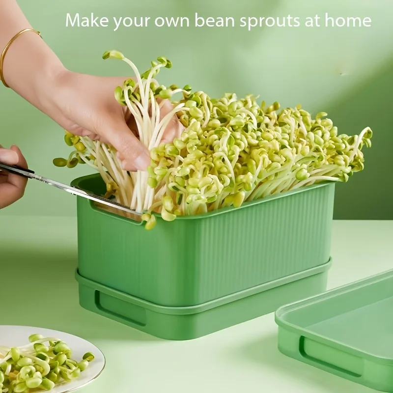 Sprouting Tray Box Vegetable Soilless Pea Bean Seedling Nursery Trays Hydroponics Sprout Plate Seed Sprouter Garden Tools