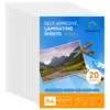 ESHANG 20Sheets Clear Cold Laminating Sheets, 8.3 x 11.7  Inches Adhesive A4 Size Pouches for Documents and Photos 1