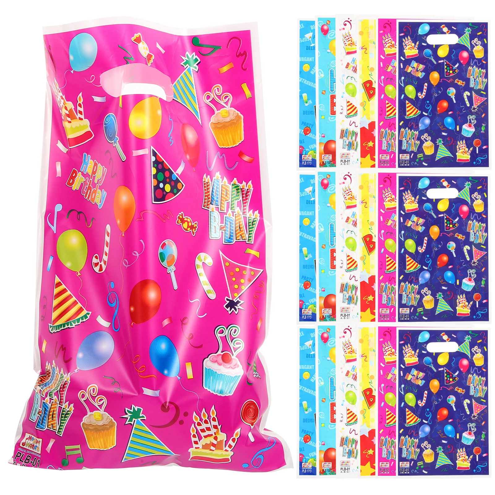 

60 Pcs Gifts Birthday Bag Party Bags Bouquet Christmas Goodie Candy for Plastic Reusable Present Classroom Baby