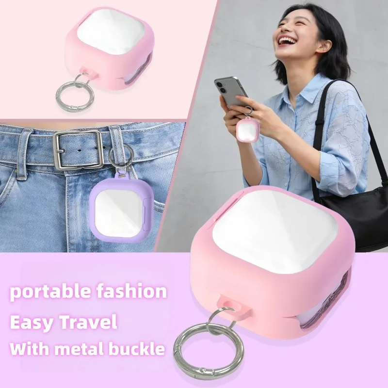 Shock-Resistant Protective Earbud Case with Secure Lock and Holder