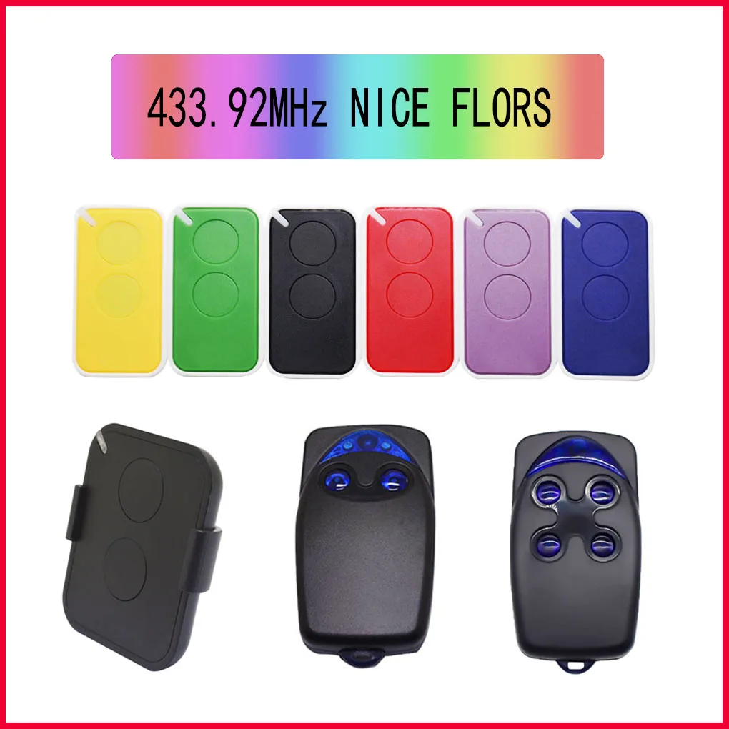 Ницца FLORS FLO2RS FLO4RS FLO2RE FLO4RE ERA ONE INTI 433.92MHz 100% универсальный пульт дистанционного управления открывалка двери гаража Rolling Code Ницца FLORS FLO2RS FLO4RS FLO2RE FLO4RE ERA ONE INTI 433.92MHz 100% универсальный пульт дистанционного управления открывалка двери гаража Rolling Code