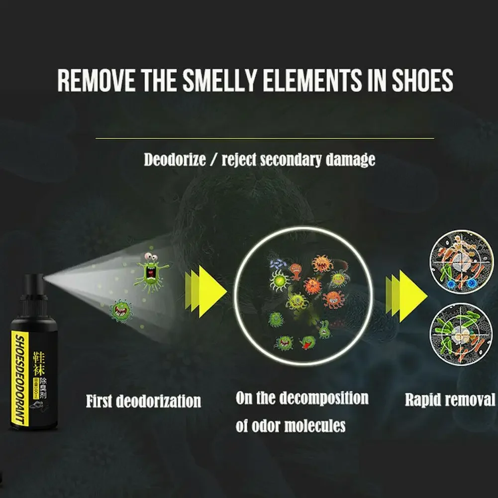 Description Picture 6 of itemSocks Shoes Deodorant Spray Shoes Stink Freshener Socks Odor Remover Spray Refresh Antiperspirant Foot Sweat Odor Remover 100ML