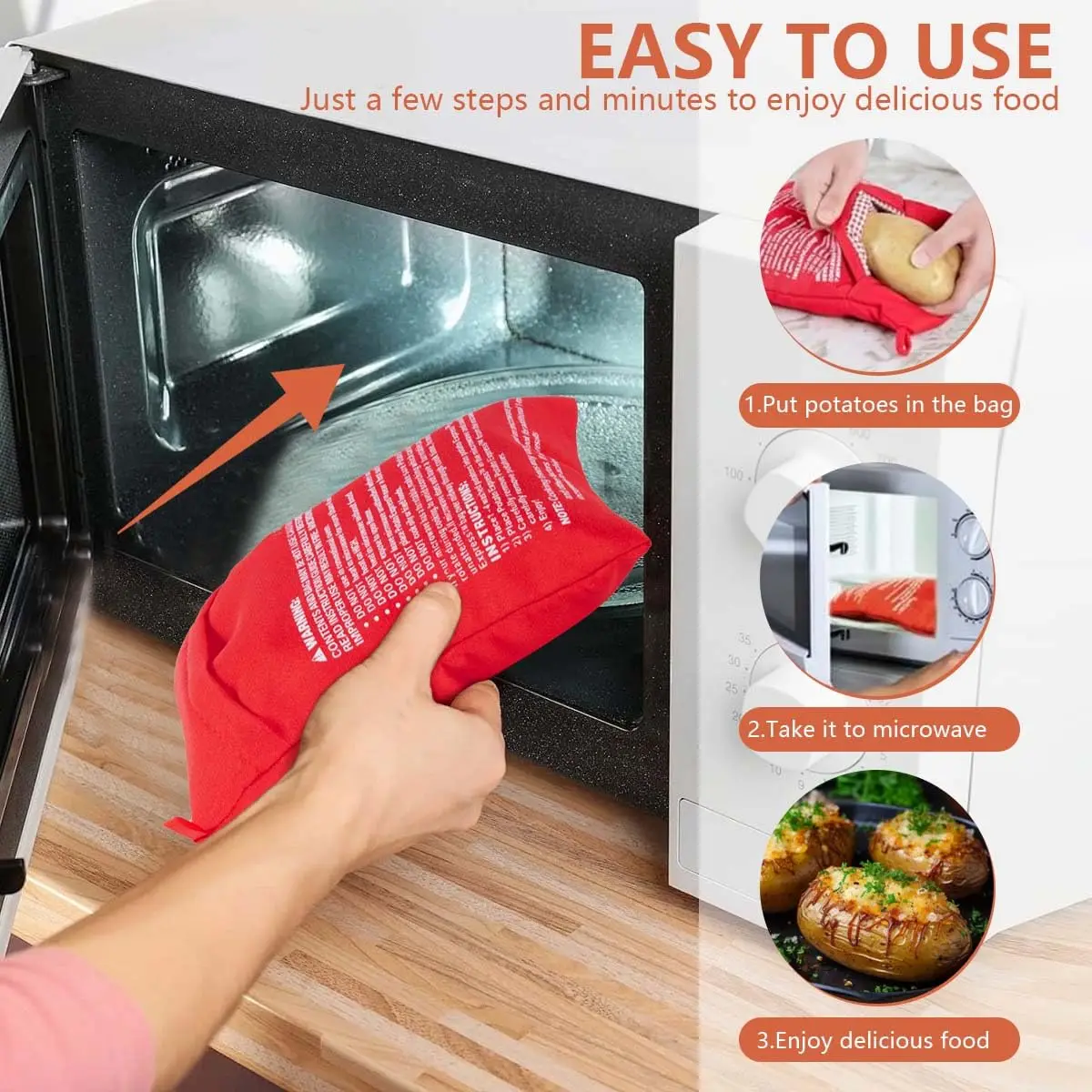 Microwave Cooker Bag 1/2pcs Potato Cooker Bag Baked Potato Microwave Cooking Quick Fast kitchen accessories kitchen gadgets