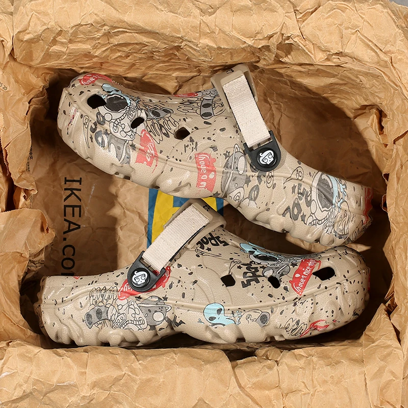 Summer Slippers Men Clogs Platform Male Beach Sandals Outdoor Casual Non-slip Footwear Men Sandals Leisure Shoes