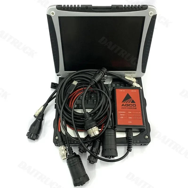 Buona Qualità Per Untuk Agco Diagnostic Kit Agco Alat Servis Laptop Untuk Adapter Fendias Agco Sisu Power Wineem4 + Cf19 Laptop