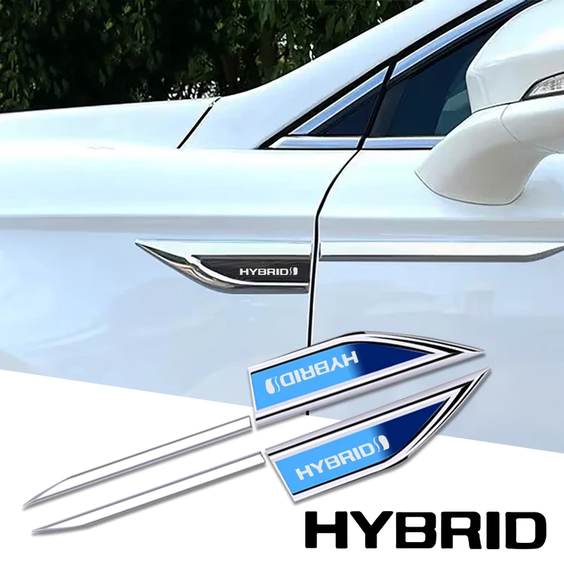 2pcs car accessory Side Doors stickers for Hybrid Synergy Drive Toyota Prius Camry Rav4 yaris Crown Auris  ford Hyundai Honda
