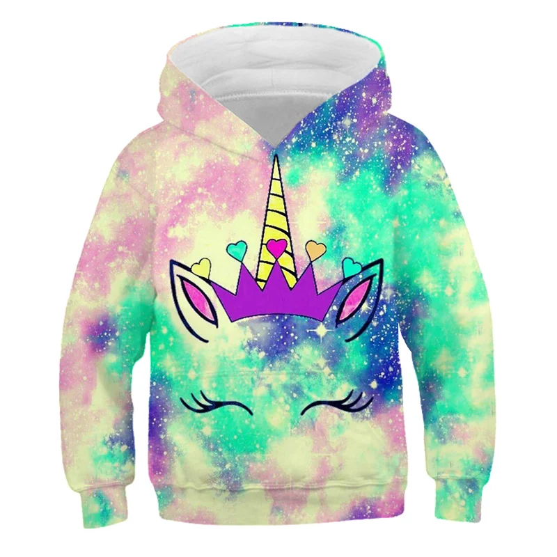

3D sweatshirt Unicorn fall hooded unicorn hoodie Boys and girls children's hoodie children's sports hoodie clothing outfit