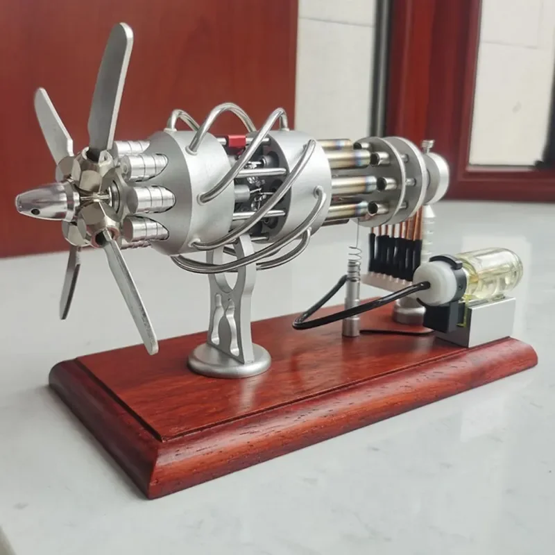 

16 Cylinder Stirling Engine Model Swash Plate Glass Hot Cylinder Engine Model Kit Engine Physics Puzzle Science Gift Toy