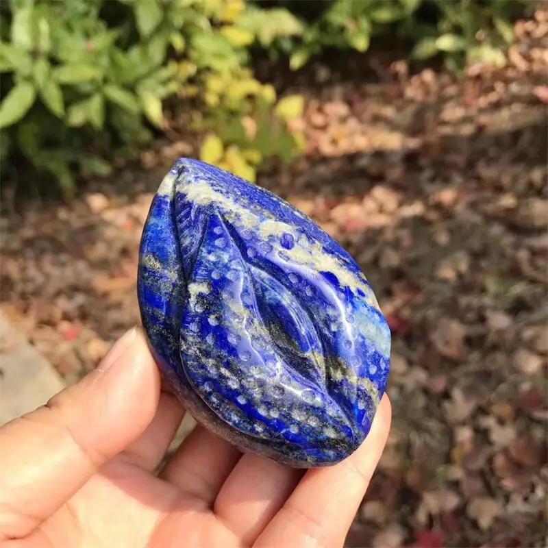 7.3cm Natural Lapis Lazuli Source of Life Healing Stone Yoni Christmas Gift Collection Reiki Home Decoration Crafts 4