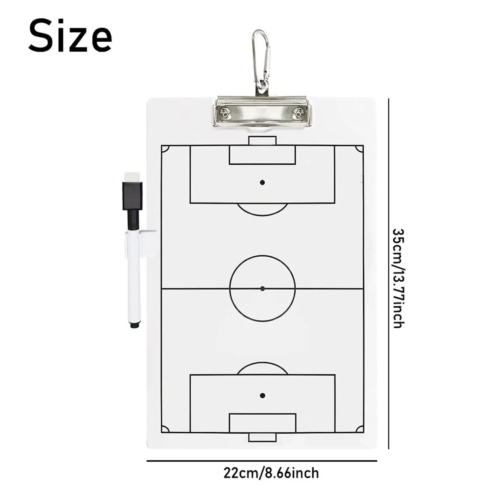 Soccer Coaching Board Football Coaching Board Rewritable with Erasable Pen and Hook Strategy Coaches Marker Whiteboard