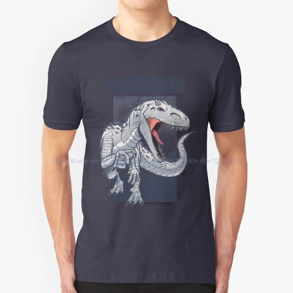 Indominus Rex World T Shirt 100% Cotone Tee Indominus Rex World The Lost World Iii World Falled Kingdom Isla Nublar I Rex
