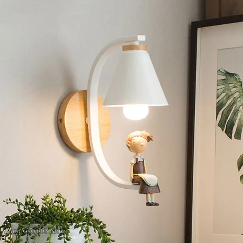 Nordic led wall lamp Living Room Modern Bedroom Creative Wall Luminaria Bedside Light Children's room decor lighting fixture