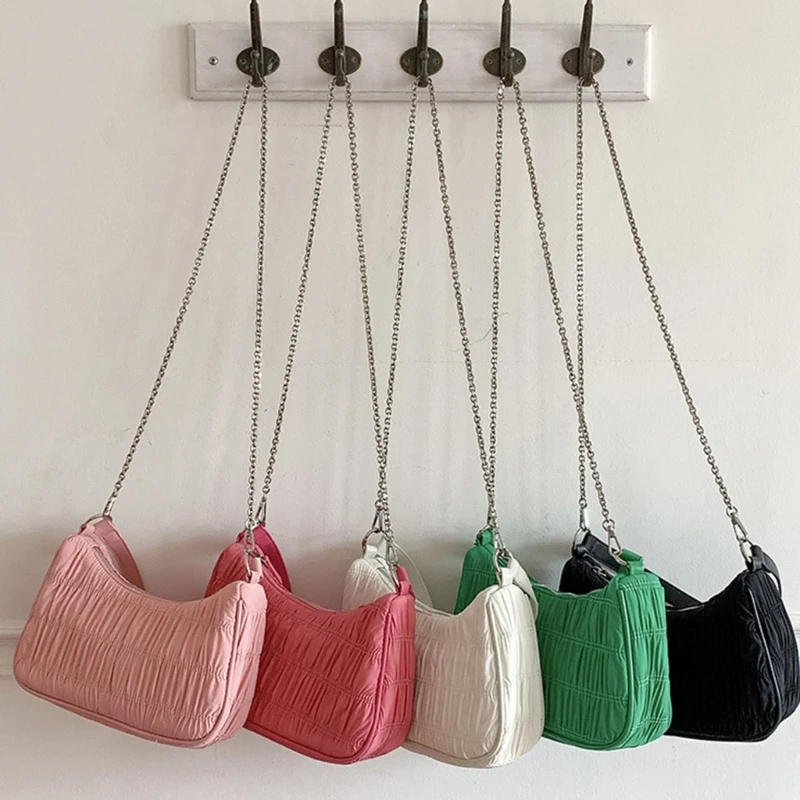 

Pleated Shoulder Bag for Women Satchel Bag Tote Fashion Handbag Shoulder Bags
