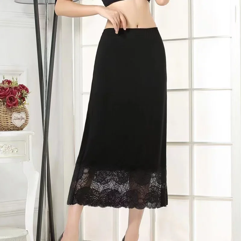 Lining Skirt Anti Stati Half Length Underskirt for Dress Bottom Safety Skirt Hanfu Petticoat Thin Half Slip Safety Under Dress