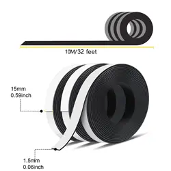 Magnetic Tape Roll with Strong Adhesive - Ideal for Whiteboard and Fridge Organization, 10M (10Mx15x1.5MM)