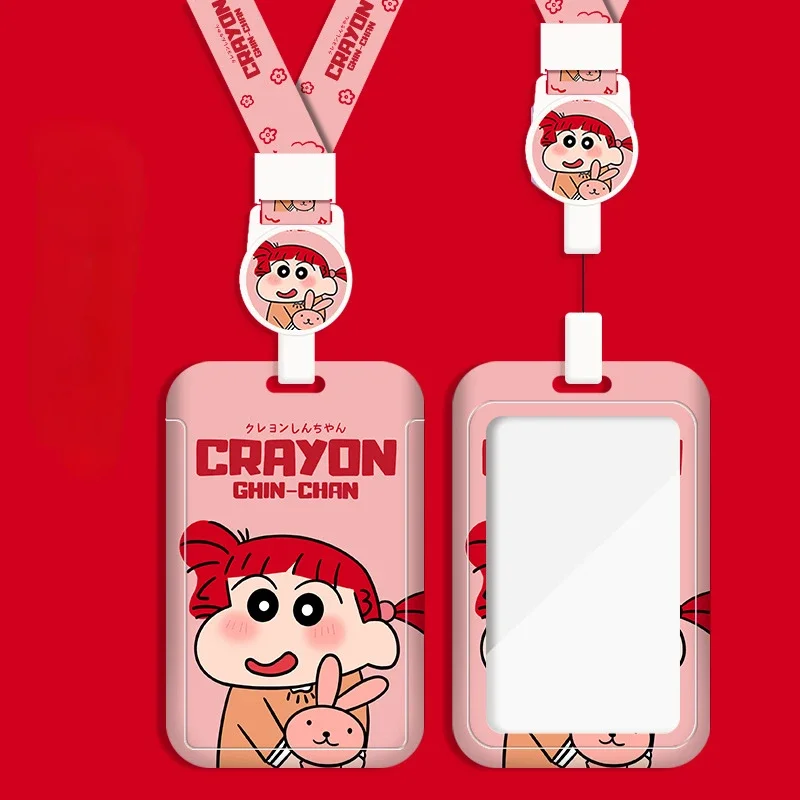 Cartoon student card cover holder DIY lanyard badge storage set subway bus card campus ID storage holder Christmas Gift