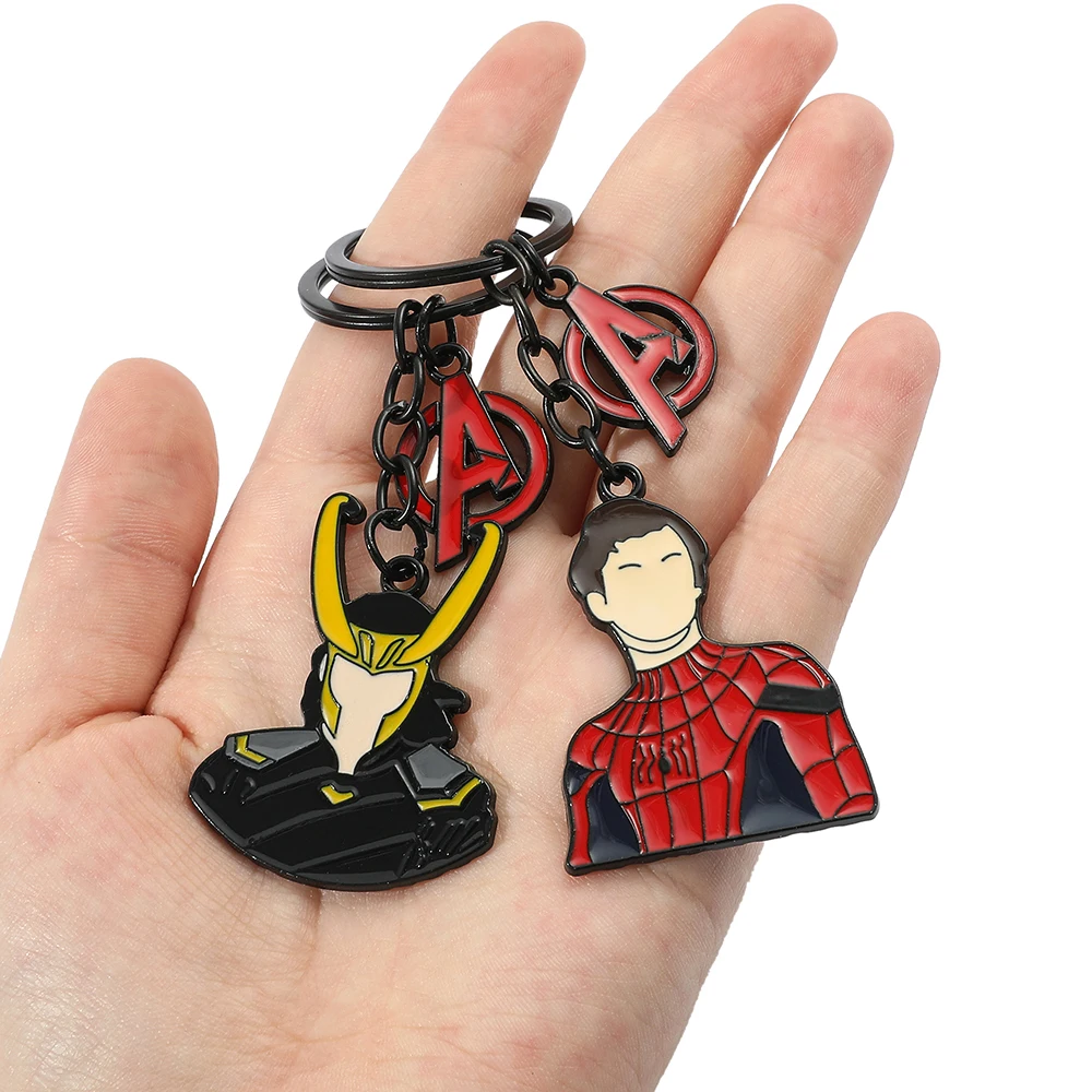 Wonder Sleutelhangers Spiderman Loki Zwarte Weduwe Arts Vreemde  Sleutelhanger Bulk Schooltas Kinderen Cadeau Anime Figuur Speelgoed